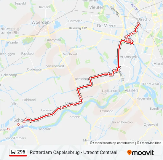 295 Bus Line Map