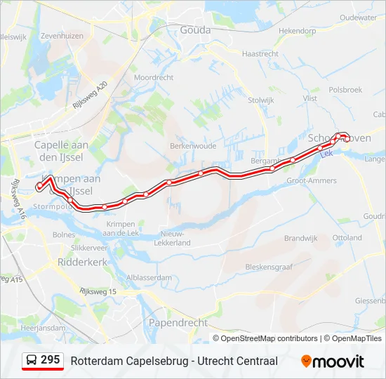 295 Bus Line Map