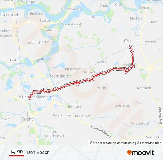 90 Bus Line Map
