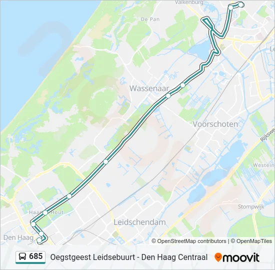 685 Bus Line Map