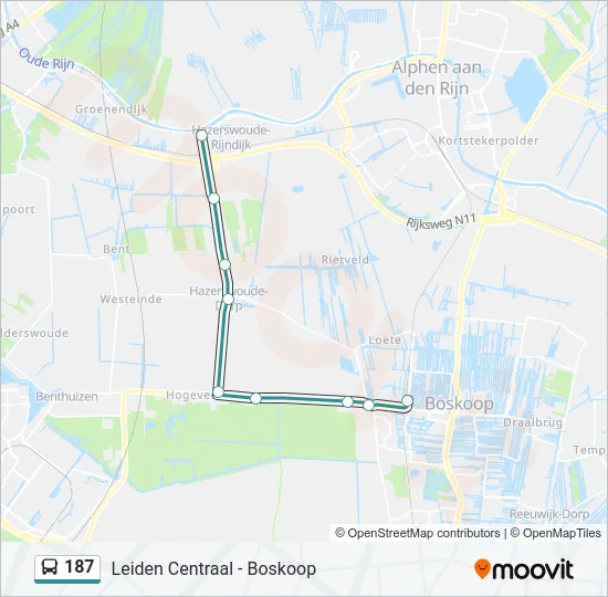 187 Bus Line Map
