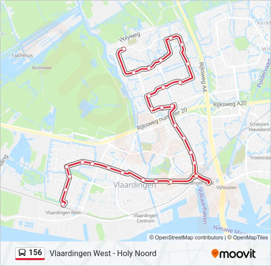 156 Bus Line Map