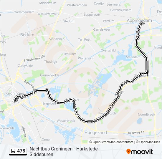 478 Bus Line Map
