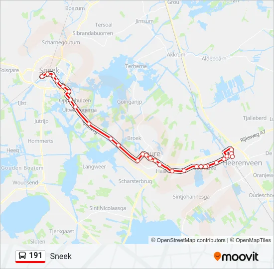 191 Bus Line Map