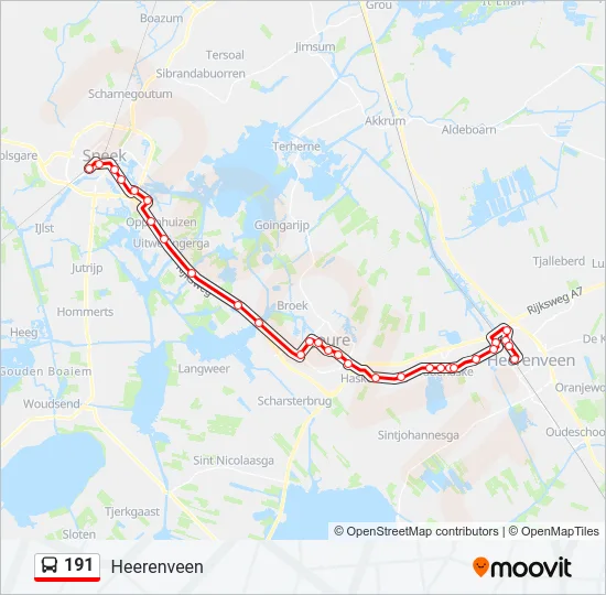 191 Bus Line Map
