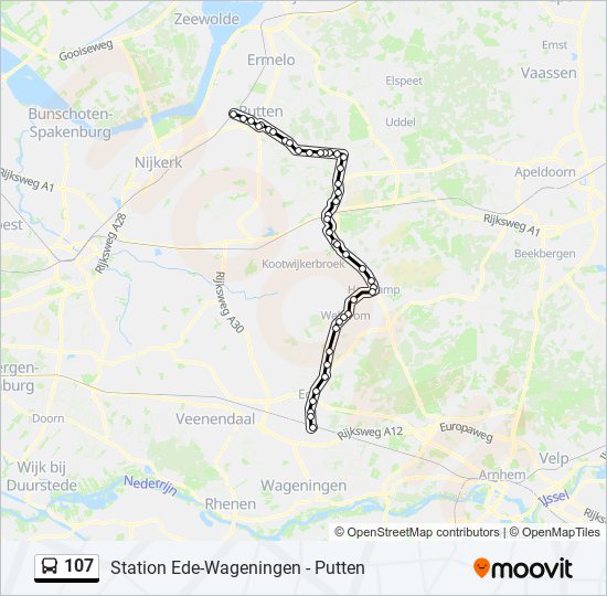 107 bus Line Map