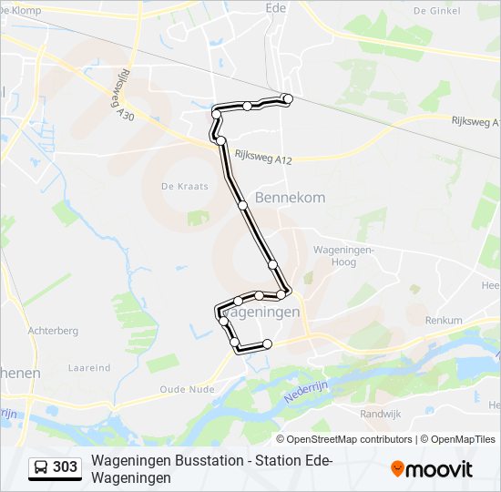 303 bus Line Map