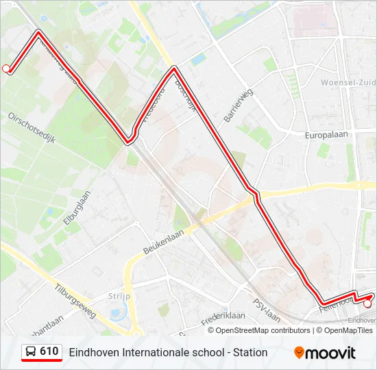 610 Bus Line Map