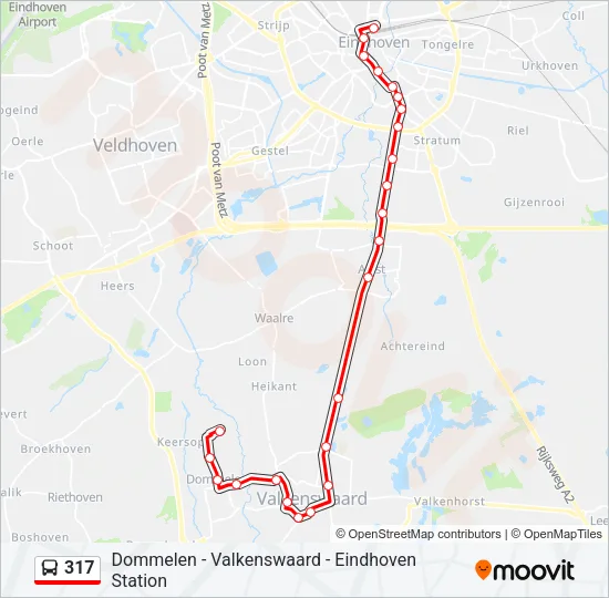 317 Bus Line Map