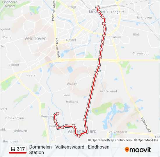 317 Bus Line Map