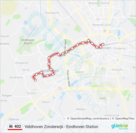 Benadrukken regisseur Verleiding 402 Route: dienstregelingen, haltes en kaarten - Eindhoven Station