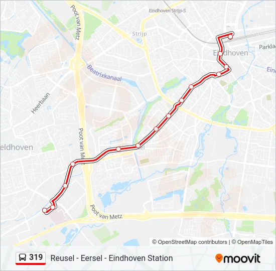 319 Bus Line Map