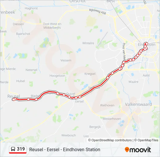 319 Bus Line Map