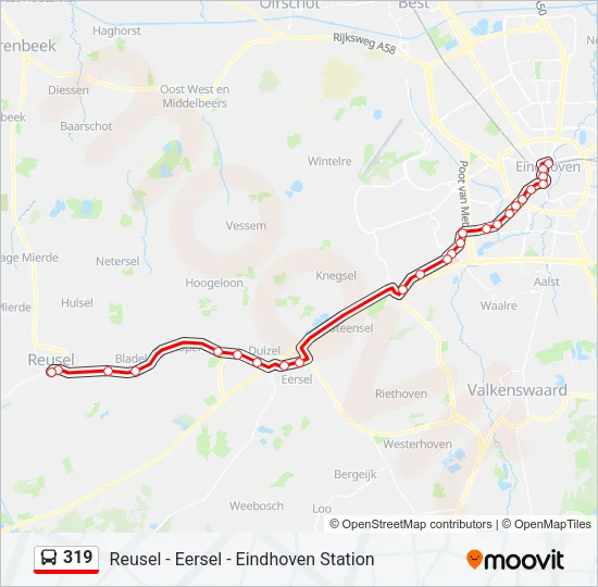 319 Bus Line Map