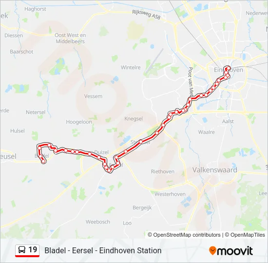 19 Bus Line Map