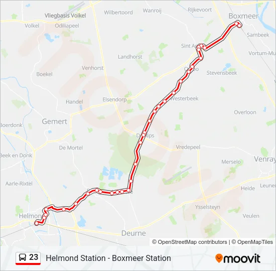 23 Bus Line Map