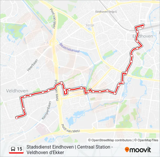 15 Bus Line Map
