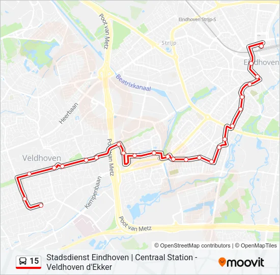 15 Bus Line Map