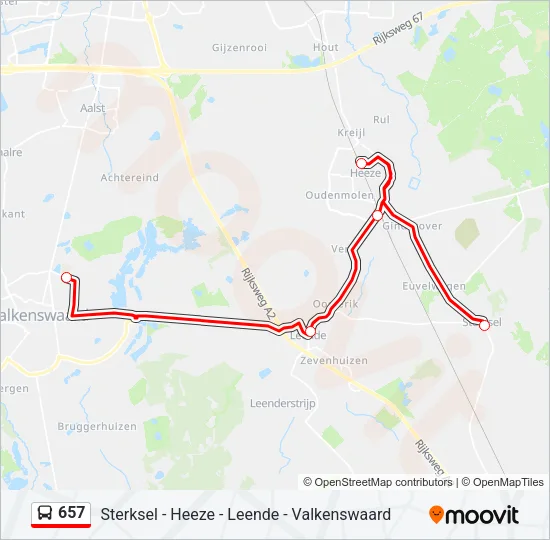 657 Bus Line Map