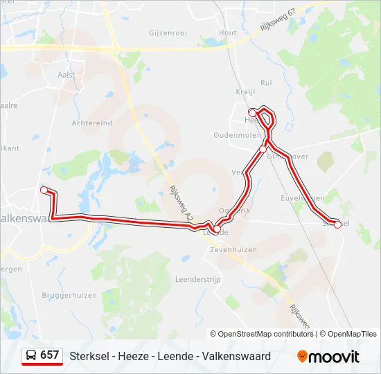 657 Bus Line Map
