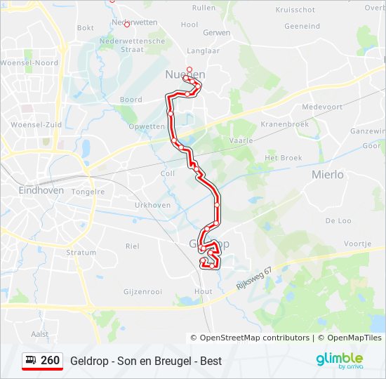 260 bus Line Map