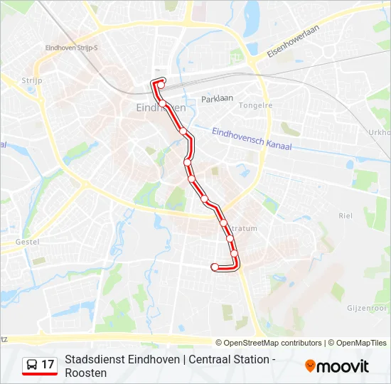 17 Bus Line Map