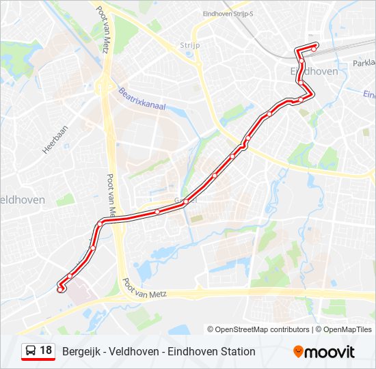 18 bus Line Map