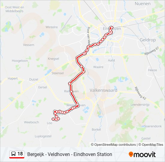 Buslinie 18 Karte