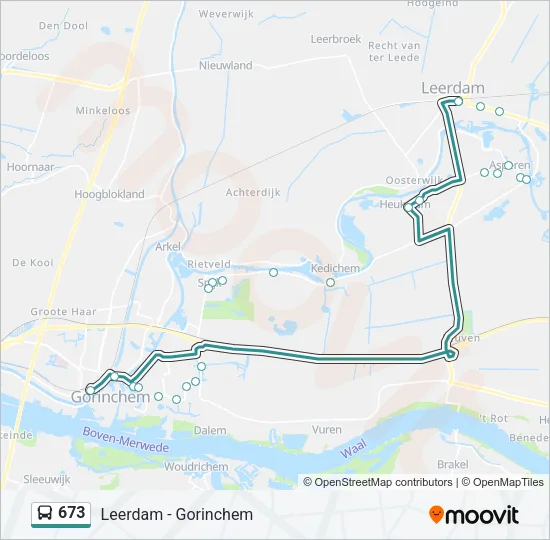 673 Bus Line Map