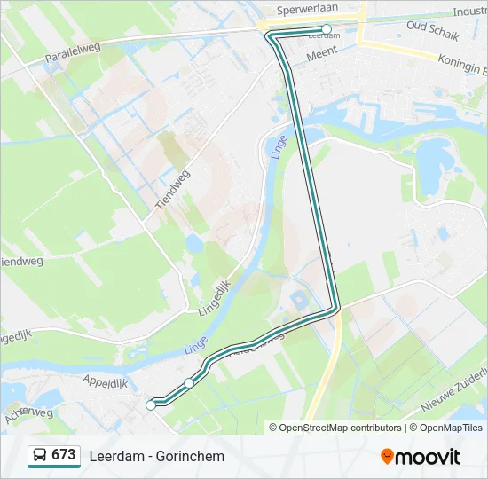 673 Bus Line Map