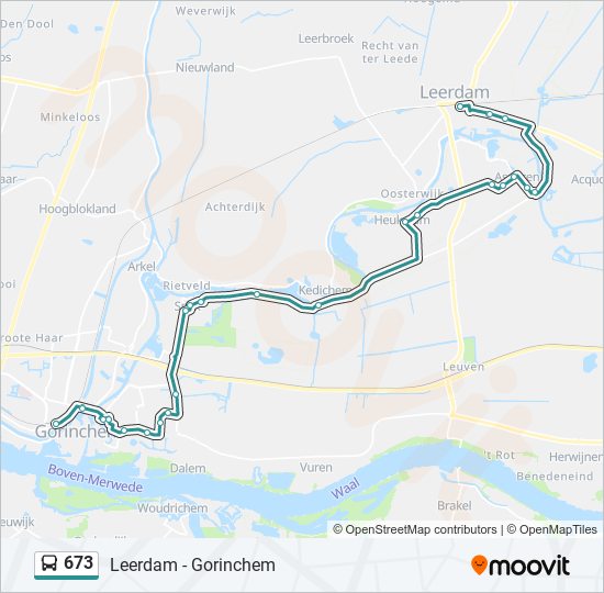 673 bus Line Map