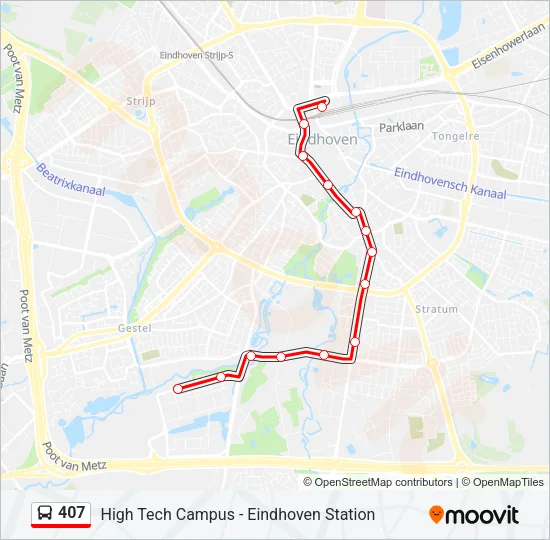 407 Bus Line Map