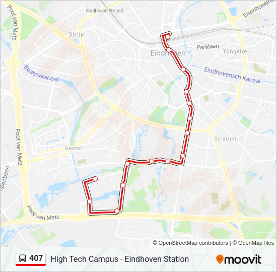 407 Bus Line Map