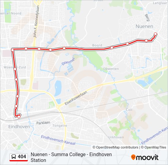 404 Bus Line Map