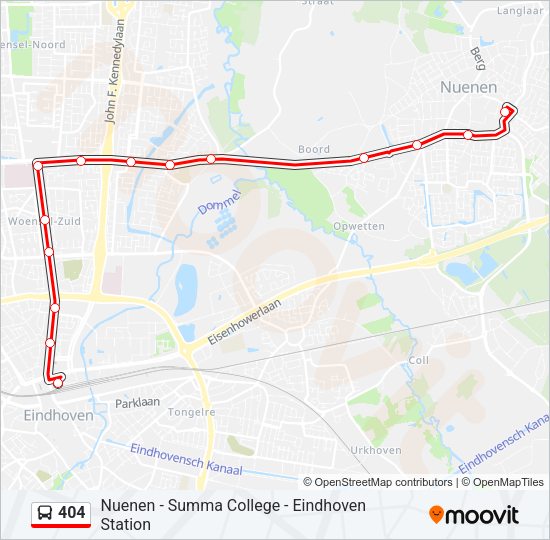 404 Bus Line Map