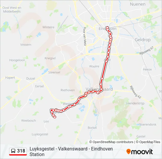 318 Bus Line Map