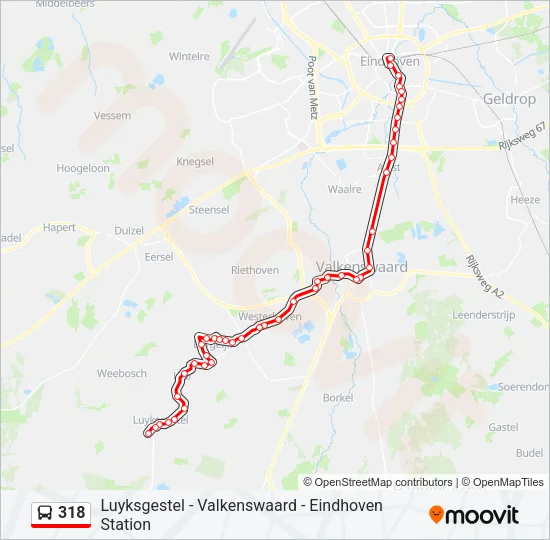 318 Bus Line Map