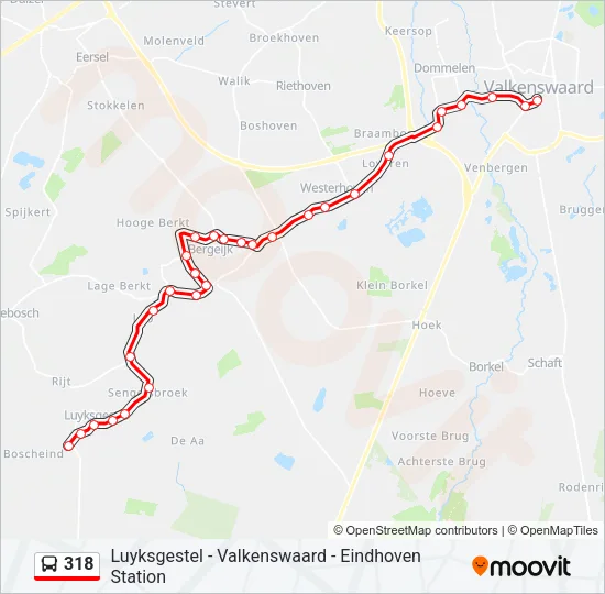 318 Bus Line Map