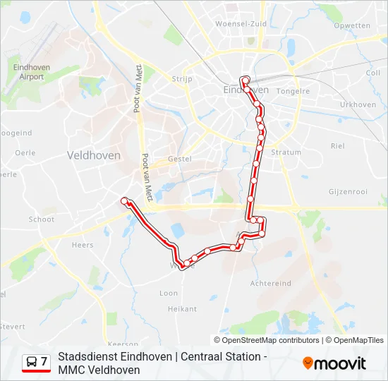 7 Bus Line Map