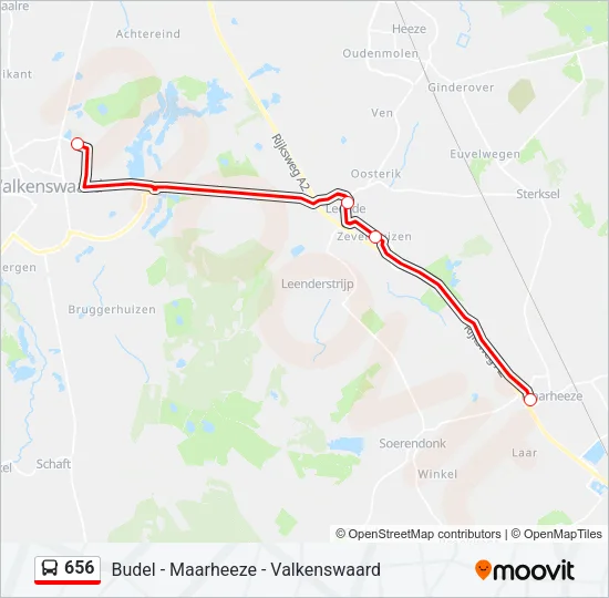 656 Bus Line Map