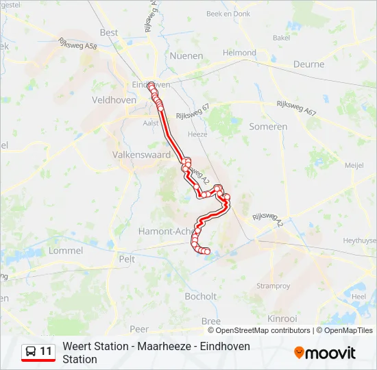 11 Bus Line Map
