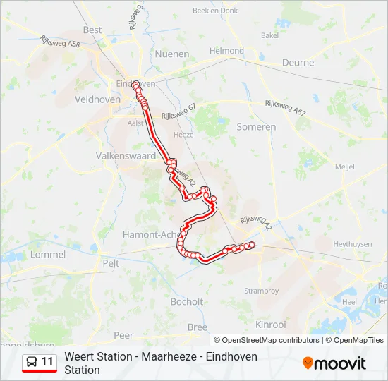 11 Bus Line Map