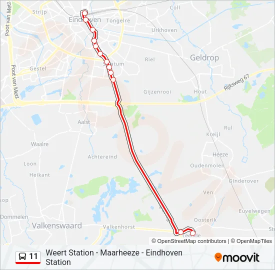 11 Bus Line Map