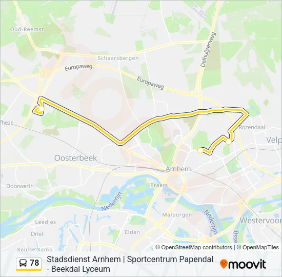 78 Bus Line Map