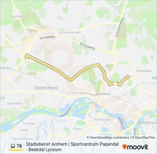 78 Bus Line Map