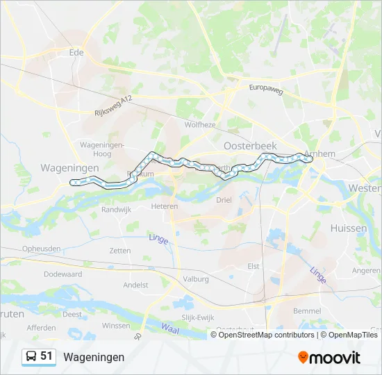 51 Bus Line Map