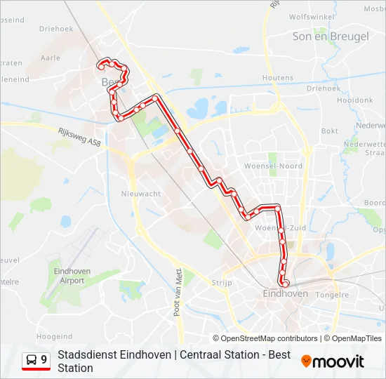 9 Bus Line Map