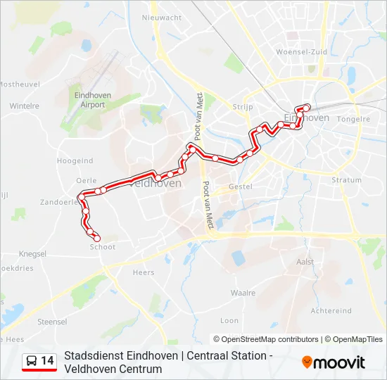 14 Bus Line Map