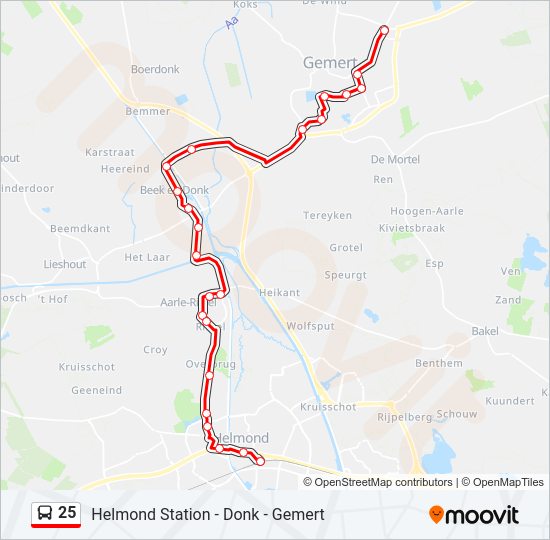 25 bus Line Map