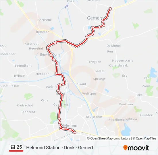 25 Bus Line Map